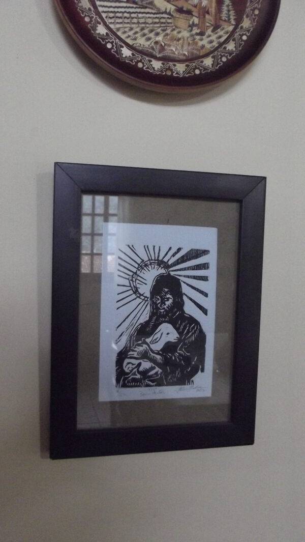 Bom Pastor 2018, xilografia, 12 x 8 cm - Image 4