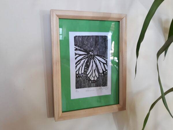Monarca 2018, xilografia, 12 x 8 cm - Image 3